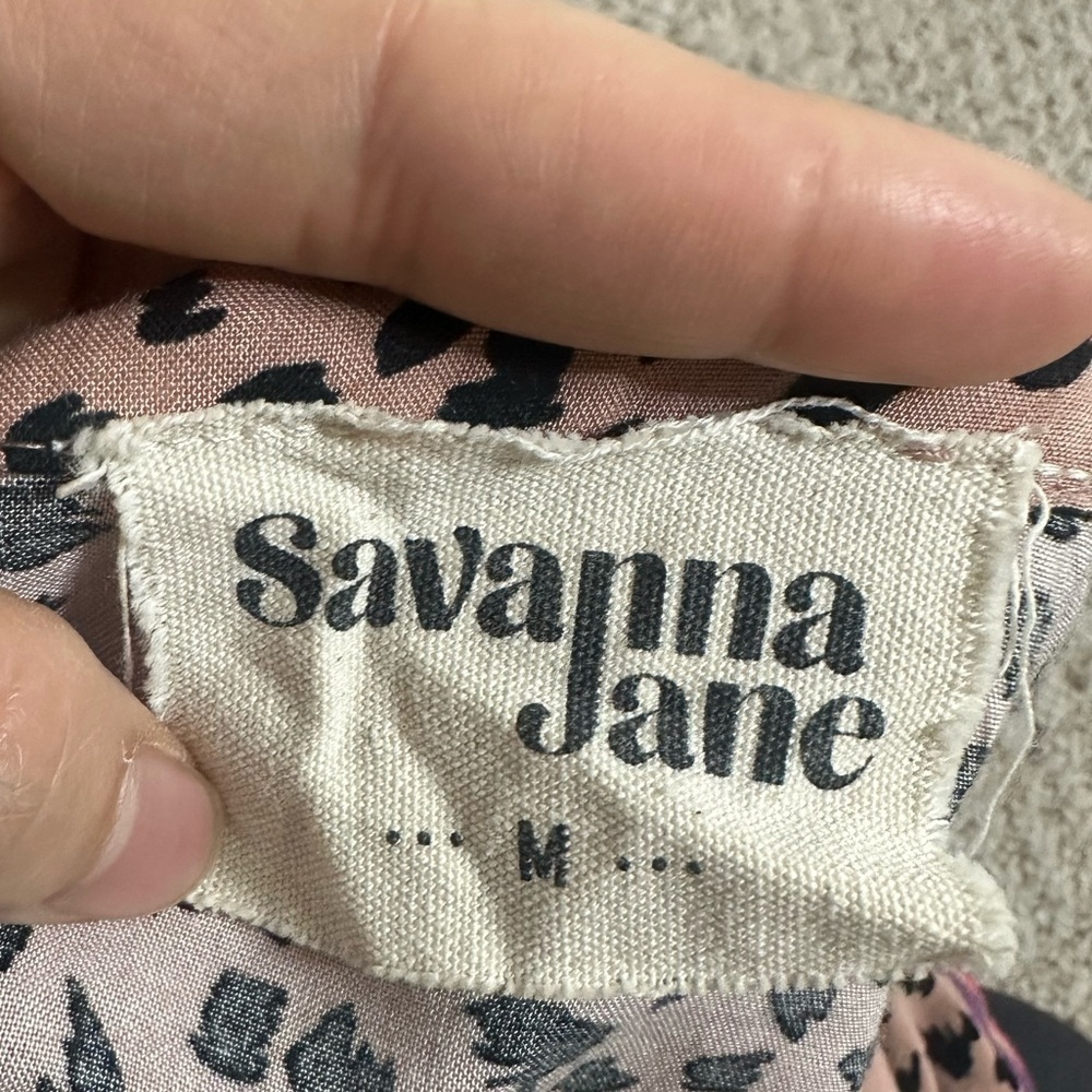 Savanna Jane Leopard Print Babydoll Top size M - Picture 6 of 9